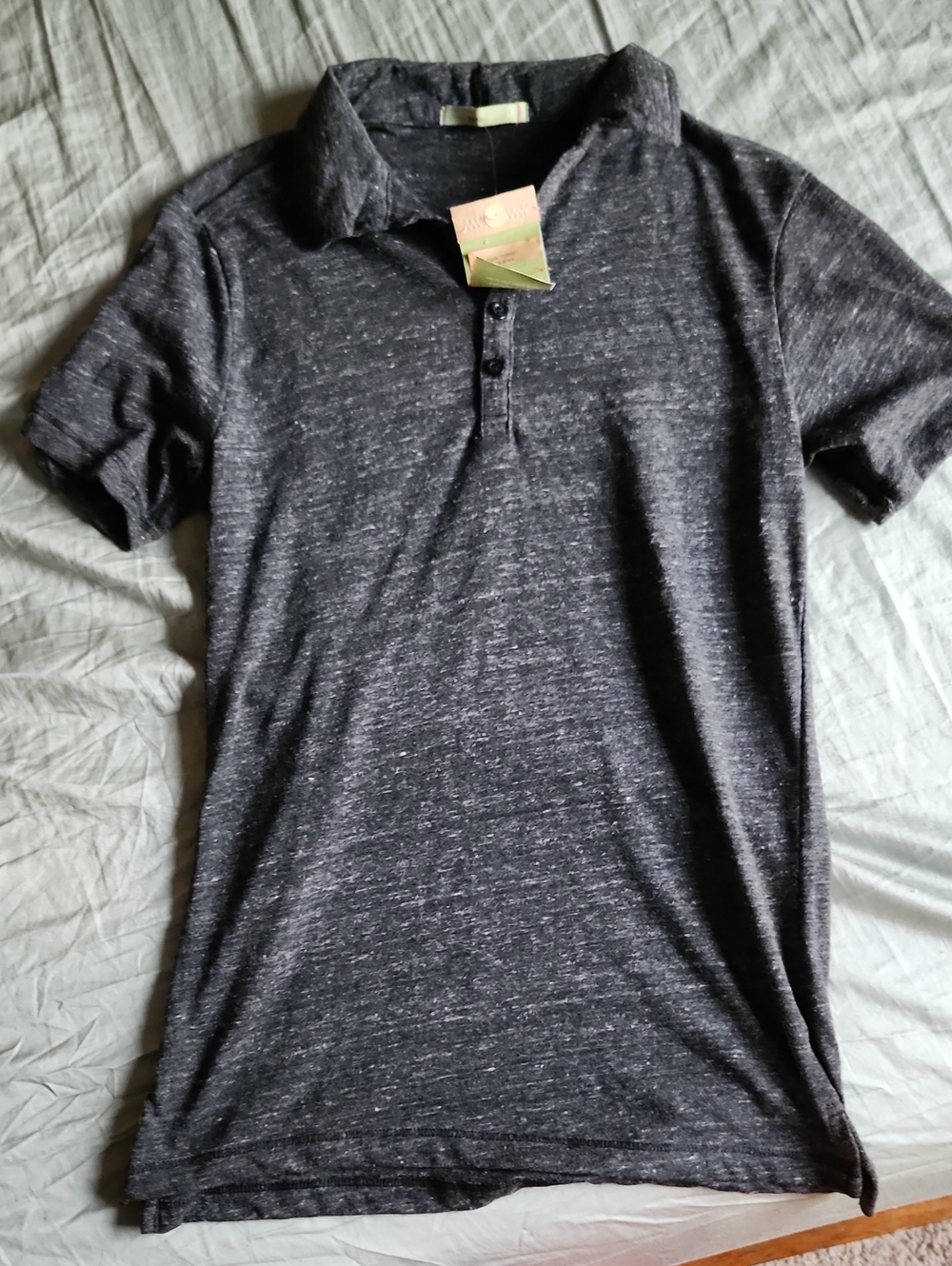 Alternative Men's Heathered Charcoal Polo - Dark Gray